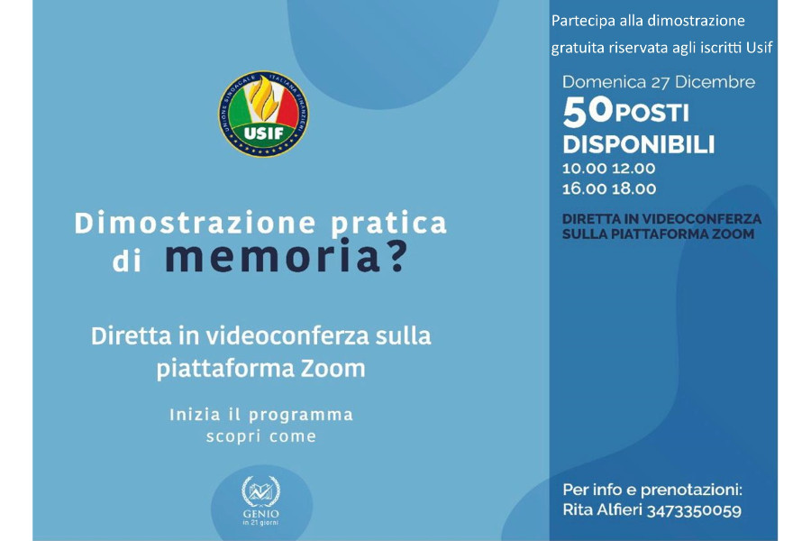 Dimostrazione pratica di memoria Dimostrazione pratica di memoria
