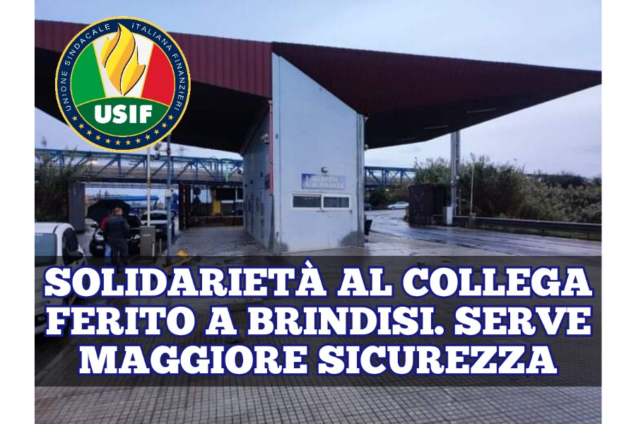 LAVORO, USIF: “SOLIDARIETÀ AL COLLEGA FERITO A BRINDISI. SERVE MAGGIORE SICUREZZA