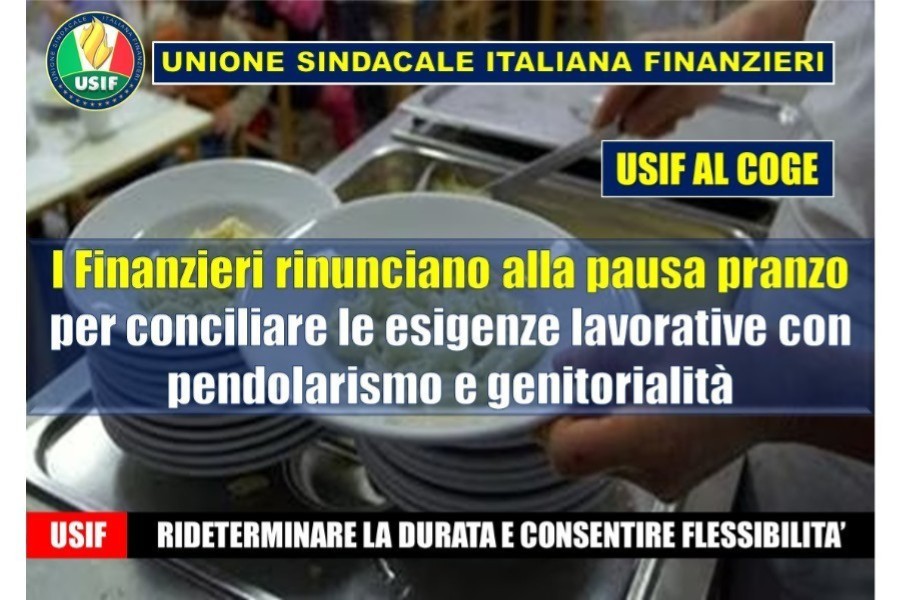 I FINANZIERI RINUNCIANO ALLA PAUSA PRANZO I FINANZIERI RINUNCIANO ALLA PAUSA PRANZO