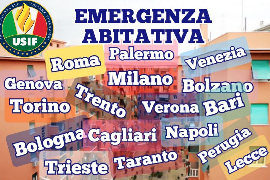 EMERGENZA ABITATIVA, USIF: POLITICA SI ADOPERI PER OPERATORI POLIZIA EMERGENZA ABITATIVA, USIF: POLITICA SI ADOPERI PER OPERATORI POLIZIA