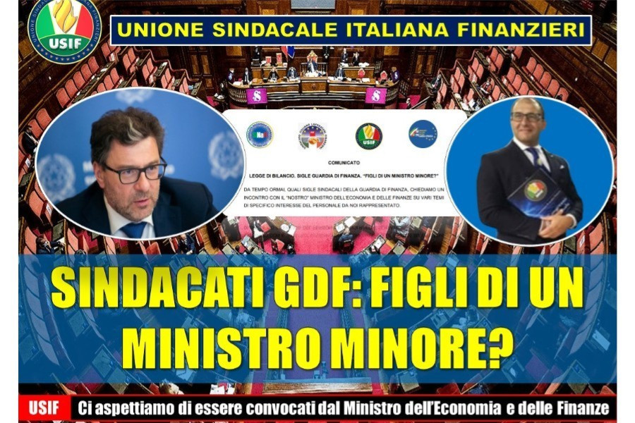 LEGGE DI BILANCIO. SIGLE GDF: FIGLI DI UN MINISTRO MINORE?