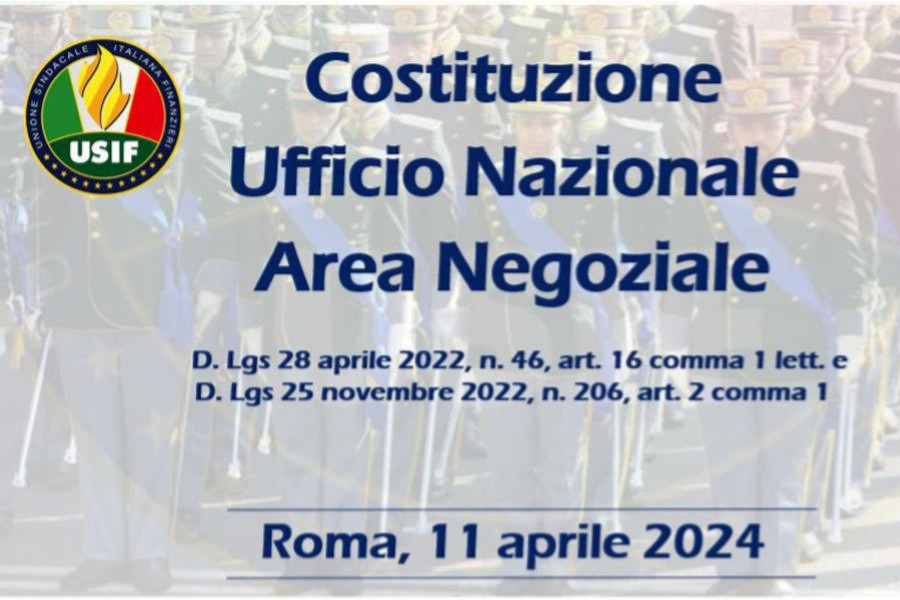Costituzione dell'Ufficio Nazionale USIF: AREA NEGOZIALE PER IL PERSONALE DIRIGENTE