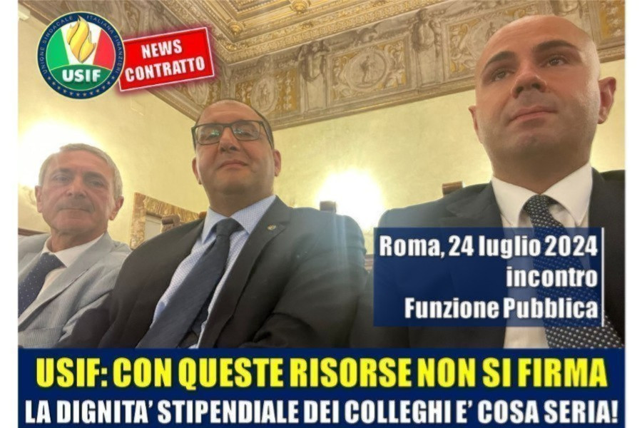 RINNOVO CONTRATTUALE, USIF: CON QUESTE RISORSE NON SI FIRMA