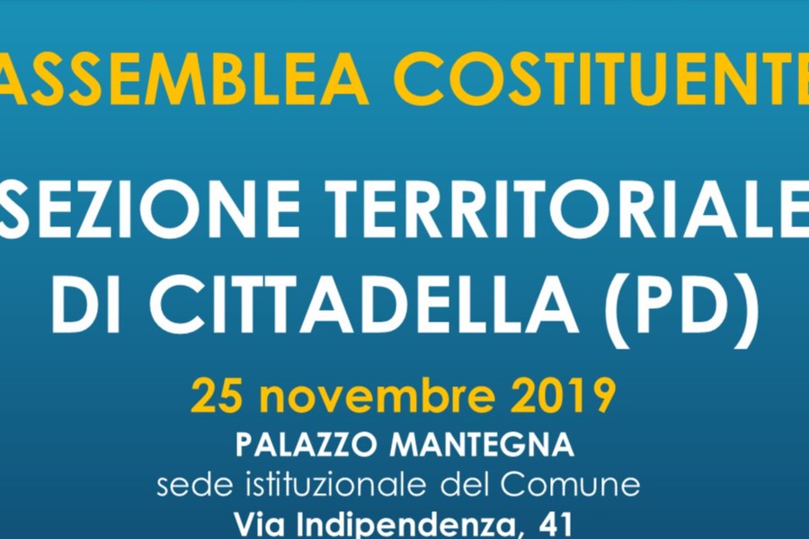 Costituzione Sezione Territoriale di Cittadella Costituzione Sezione Territoriale di Cittadella